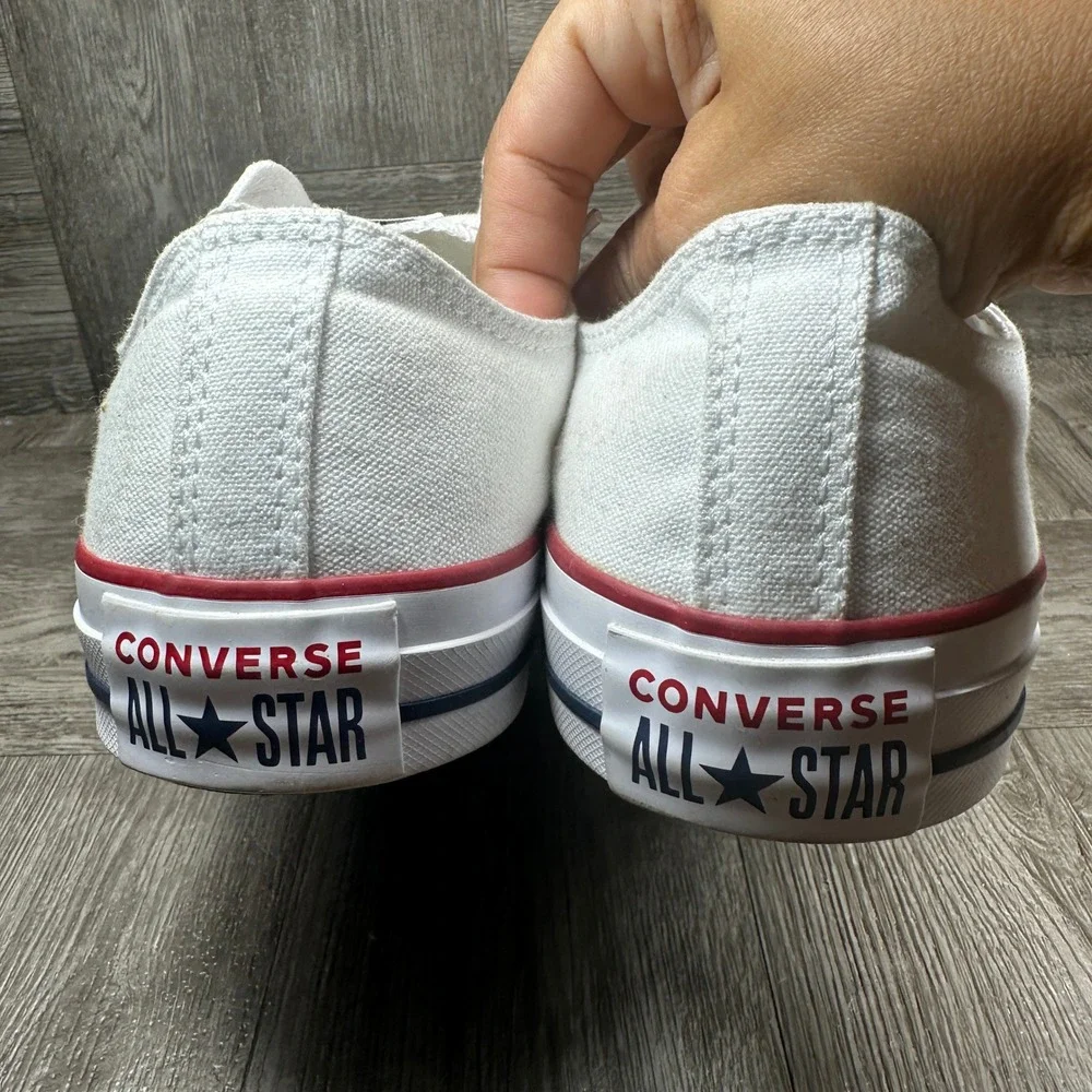 Converse Chuck Taylor All Star Mens 11.5 White Canvas Low Top Sneakers NEW - Picture 6 of 8